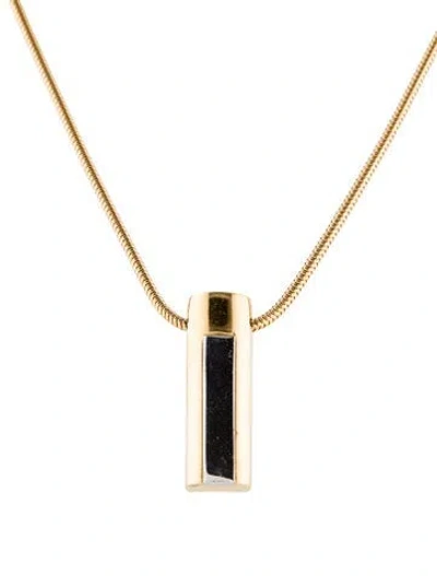 Pre-owned Givenchy Vintage Two-tone Pendant Necklace, 15" In Multi