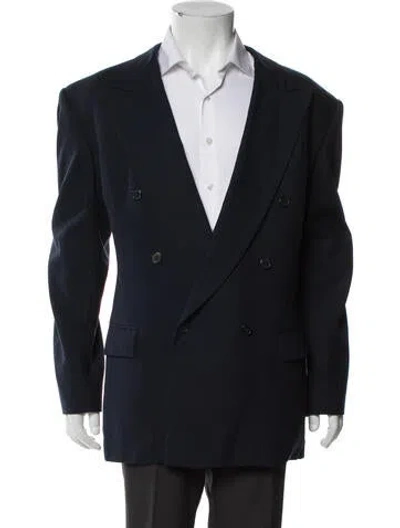 Pre-owned Givenchy Vintage Wool Blazer In Blue