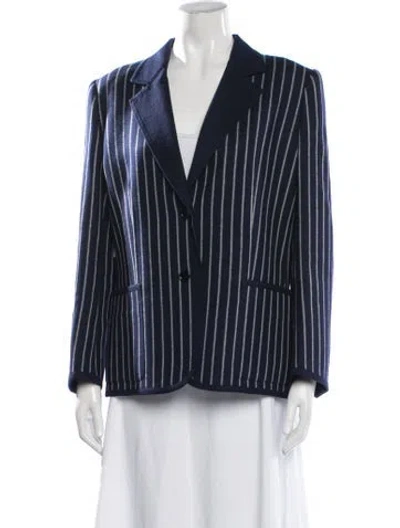 Pre-owned Givenchy Vintage Wool Blazer In Blue