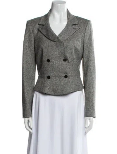 Pre-owned Givenchy Vintage Wool Blazer In Gray