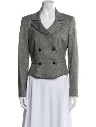 Pre-owned Givenchy Vintage Wool Blazer In Gray