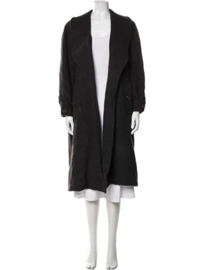 Pre-owned Givenchy Vintage Wool Coat In Grey