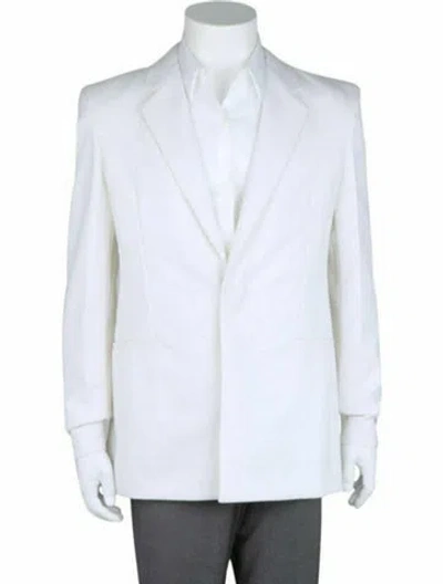 Pre-owned Givenchy Virgin Wool Blazer W/ Tags In White