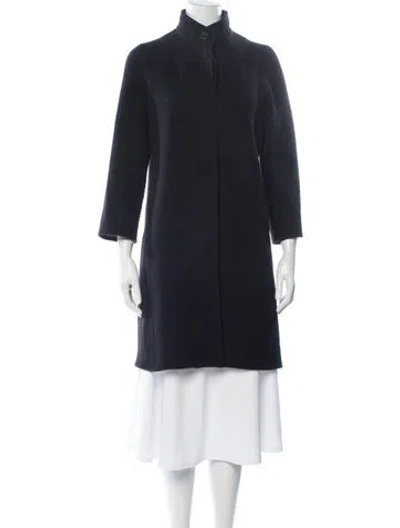 Pre-owned Givenchy Virgin Wool Coat In Blue