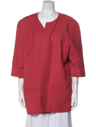 Pre-owned Givenchy Virgin Wool Coat In Pink