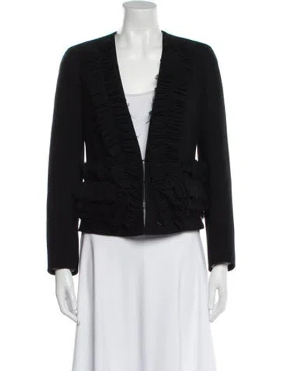 Pre-owned Givenchy Virgin Wool Evening Jacket In Black