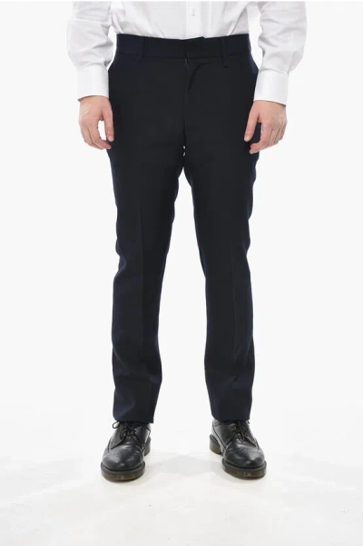 Givenchy Virgin Wool Four-pocket Trousers With Belt Loops In Black
