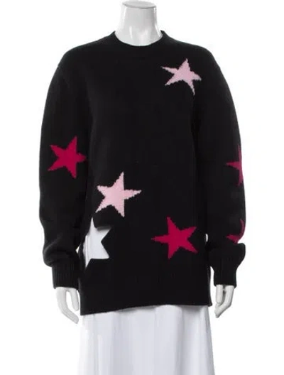 Pre-owned Givenchy Virgin Wool Graphic Print Sweater In Black