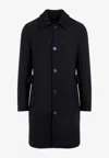Givenchy Tailored Wool Blend Coat In Blue