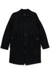 Givenchy Virgin Wool Long Coat In Navy