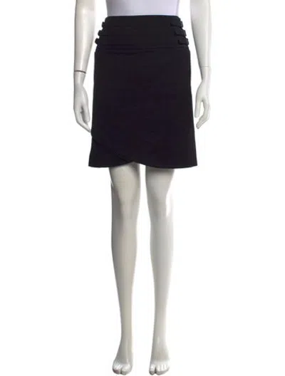 Pre-owned Givenchy Virgin Wool Mini Skirt In Black