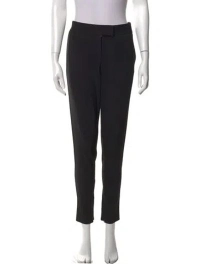 Pre-owned Givenchy Virgin Wool Straight Leg Pants In Black