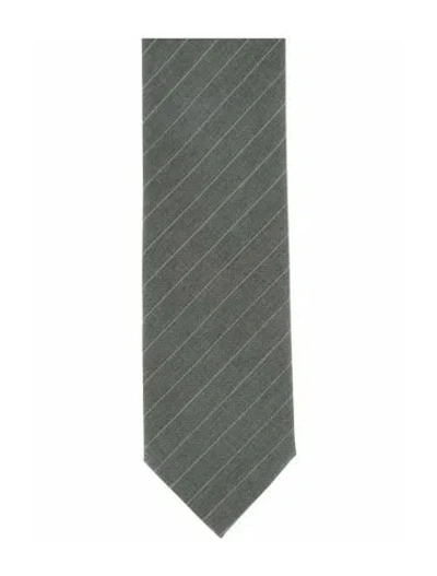Pre-owned Givenchy Virgin Wool Tie W/ Tags In Gray