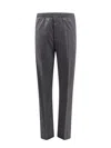 Givenchy Wool Trousers With Elastic Waistband And Drawstring In Gray