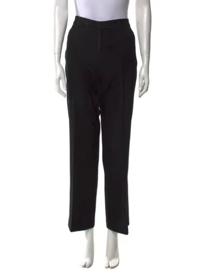 Pre-owned Givenchy Virgin Wool Wide Leg Pants In Black