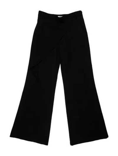 Pre-owned Givenchy Virgin Wool Wide Leg Pants In Black