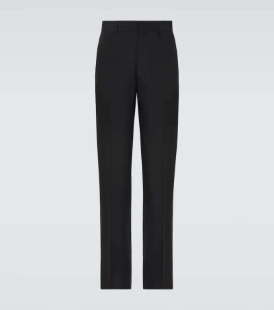 Givenchy Virgin Wool Wide-leg Trousers In Black