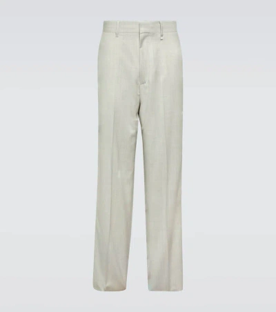 Givenchy Virgin Wool Wide-leg Trousers In White