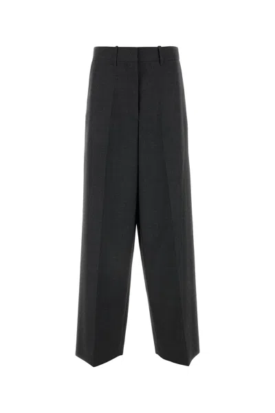 Givenchy Virgin Wool-cotton Blend Trousers In Gray