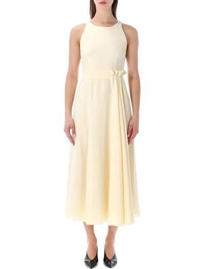 Givenchy Viscose And Silk Sleeveless Dress In Yellow