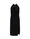 Givenchy Chain Straps Midi Dress In Black