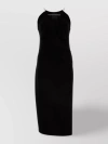 GIVENCHY VISCOSE DRESS WITH EMBELLISHED NECKLINE AND DRAPED DETAILING