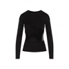 Givenchy Draped Top In Jersey And 4g Lace In Black