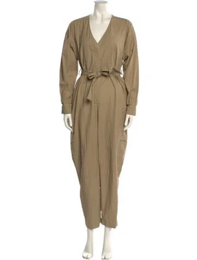 Pre-owned Givenchy V-neck Jumpsuit In Neutral
