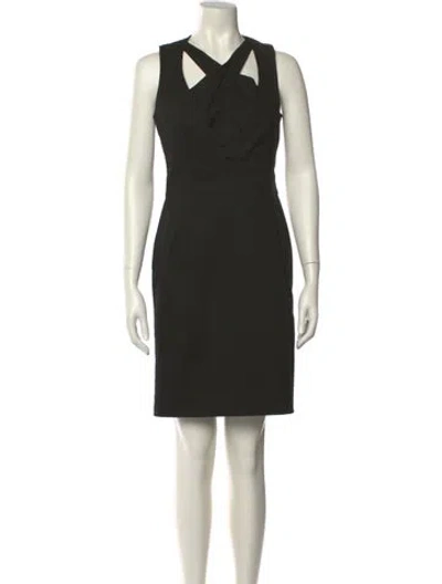 Pre-owned Givenchy V-neck Knee-length Dress In Black