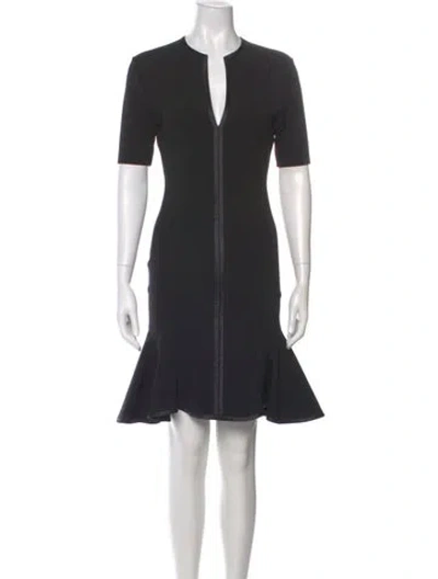 Pre-owned Givenchy V-neck Knee-length Dress In Black