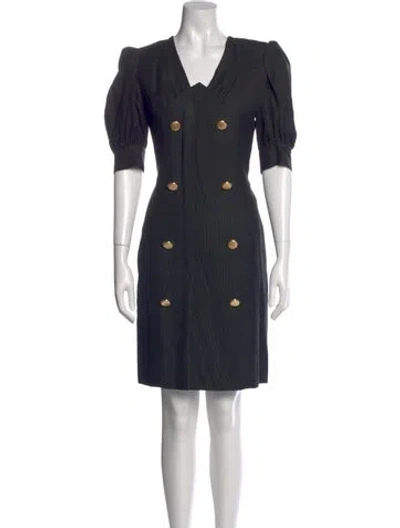 Pre-owned Givenchy V-neck Knee-length Dress In Black