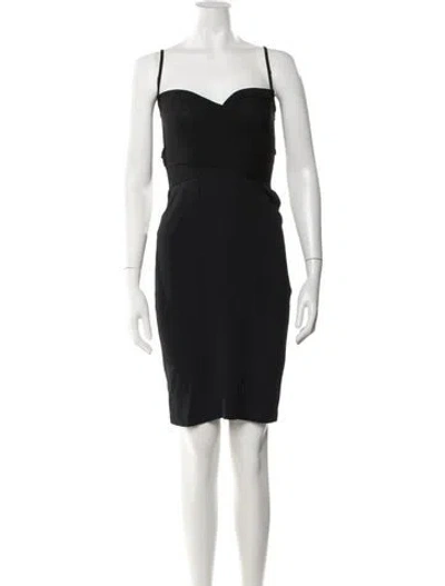 Pre-owned Givenchy V-neck Knee-length Dress In Black