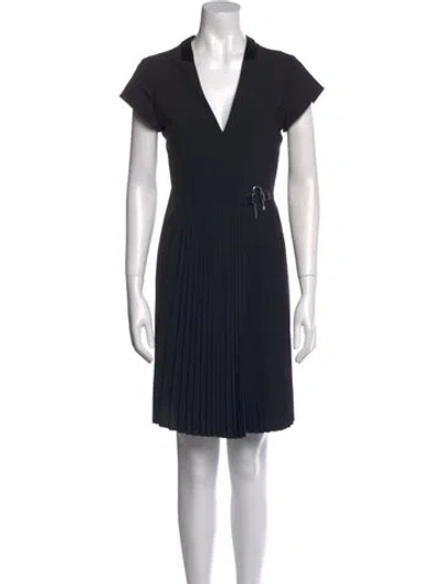 Pre-owned Givenchy V-neck Mini Dress In Black