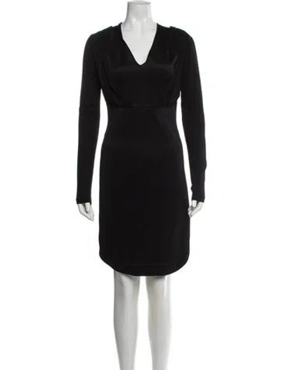Pre-owned Givenchy V-neck Mini Dress In Black