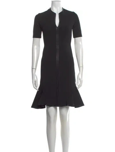 Pre-owned Givenchy V-neck Mini Dress In Black