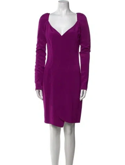 Pre-owned Givenchy V-neck Mini Dress W/ Tags In Purple