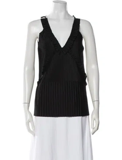 Pre-owned Givenchy V-neck Sleeveless Top In Black