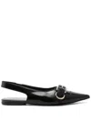 Givenchy Voyou Slingback Ballerina Flat With Pointed Toe In Black