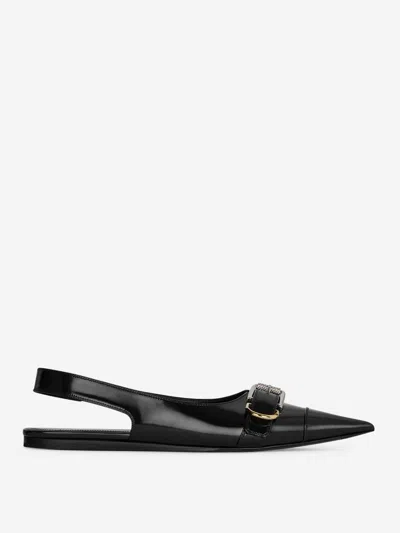 Givenchy Women Voyou Leather Slingback Flats In Animal Print