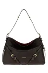 Givenchy Medium Voyou Calfskin Shoulder Bag With Buckle Fastening In Brown
