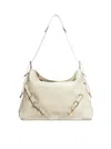 Givenchy Calf Leather Shoulder Bag With Elegant Brass Accents And Spacious Interior In Natural Beige