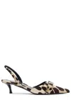 Givenchy Womens Brown/oth Voyou 45 Dalmation-pattern Leather Slingback Pumps Eur 38/5 Uk In Beige