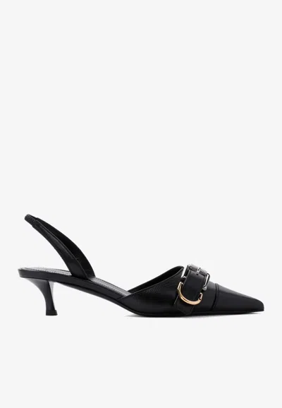 GIVENCHY VOYOU 45 SLINGBACK LEATHER PUMPS
