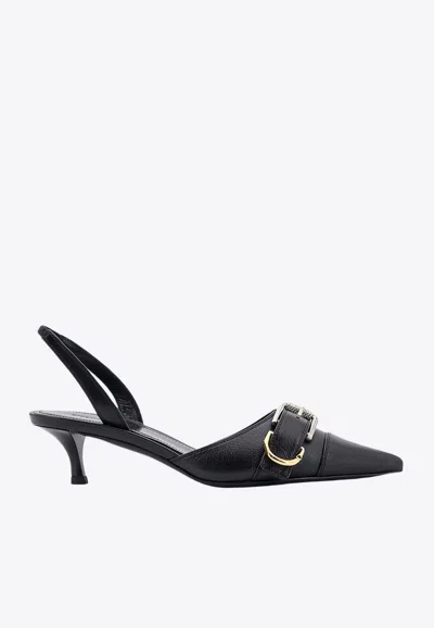 Givenchy Voyou 45 Slingback Leather Pumps In Black