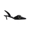 Givenchy Voyou Buckled Textured-leather Slingback Pumps In Black