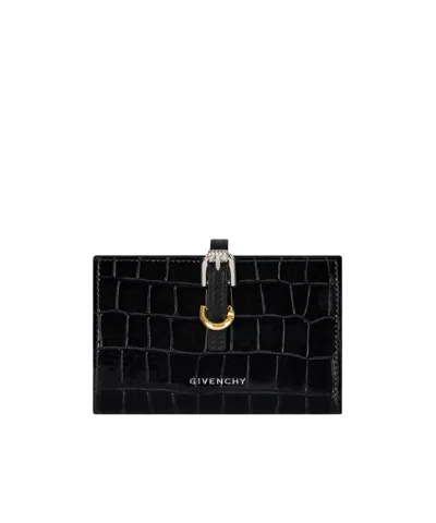 Givenchy Voyou Alligator Purse In Black