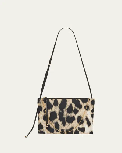Givenchy Voyou Animal-print Pochette Shoulder Bag In Multi
