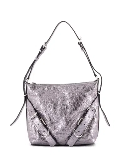 Pre-owned Givenchy Voyou Bag Leather Small Shoulder Bag In Silver