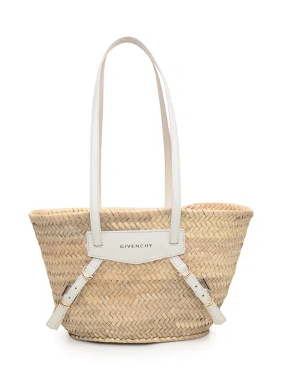 Givenchy Voyou Basket Small Bag In Ivory