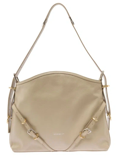 Givenchy Voyou Medium Bag In Neutral